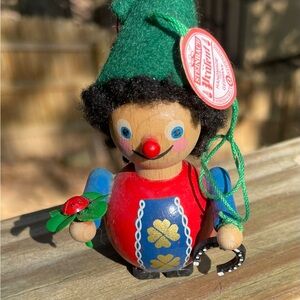 Steinbach  German hand made Christmas Ornament. Lucky Man. Unique, adorable
